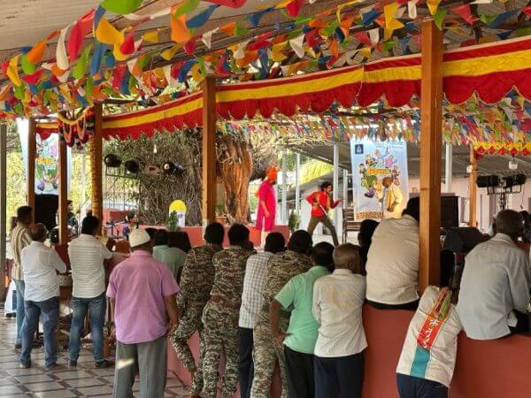 Image: The audience, captivated by Sangeet Bibat Aakhyan’s performance